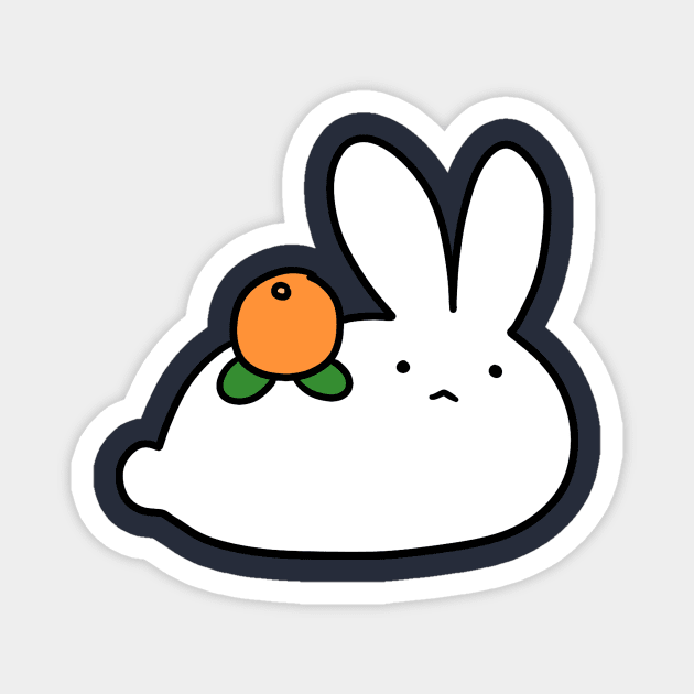 Citrus Orange Bunny Magnet by saradaboru