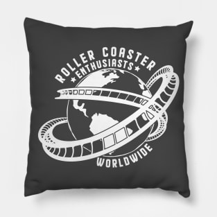 Roller Coaster Enthusiasts Worldwide, Roller Coaster Globe Pillow