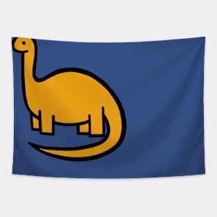 Sunshine Mustard Yellow Dinosaur Tapestry