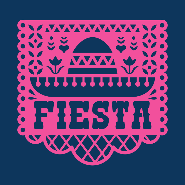 Fiesta Papel Picado Banner with Sombrero by SLAG_Creative