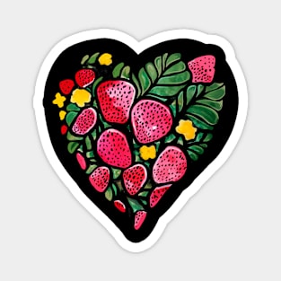 Strawberry Heart Magnet