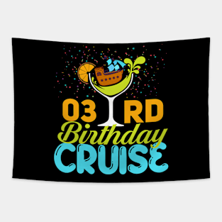 Funny 3rd Birthday Cruise Tapestry