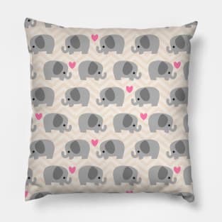 Cute elephants pattern Pillow