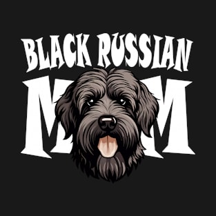 Black Russian Terrier Mom Cute Dog Mothers Day Womens T-Shirt