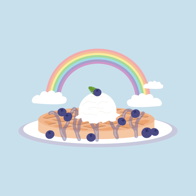 Blueberry Waffle and Rainbow by Woon