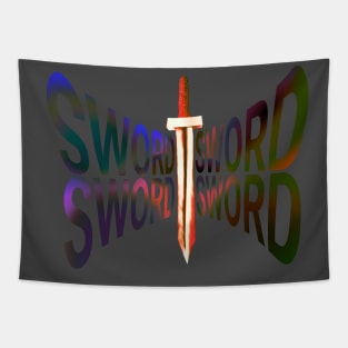 Bloody sword art topografi Tapestry