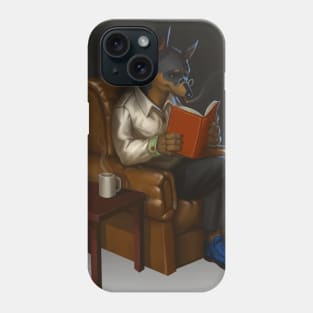 dog reading Phone Case