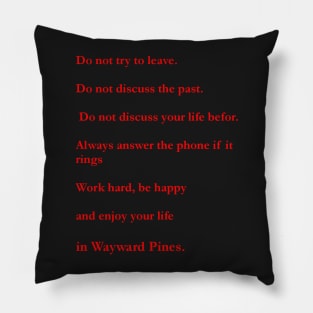 wayward pines rule list Pillow