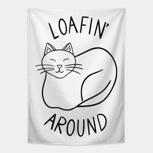 Loafin' Around (black) Tapestry