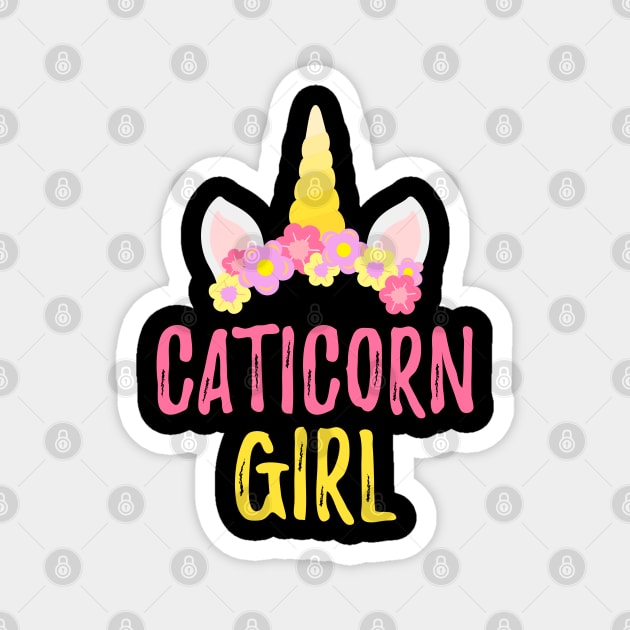 Caticorn Girl for Unicorn cat meowgical pets lover Magnet by sports_hobbies_apparel