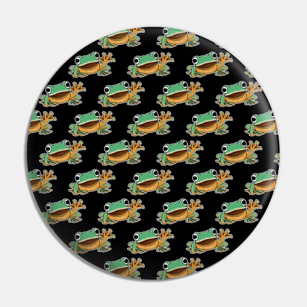 Frog Pattern Pin by LetsBeginDesigns