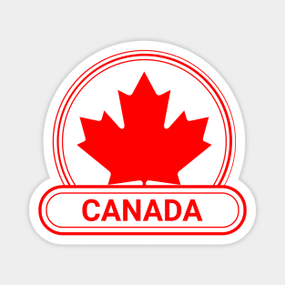 Canada Country Badge - Maple Leaf Canada Flag Magnet