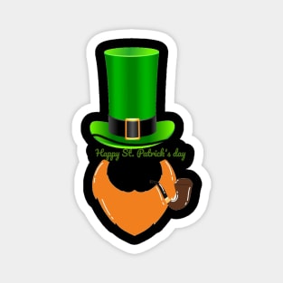 Brown beard st patricks day Magnet