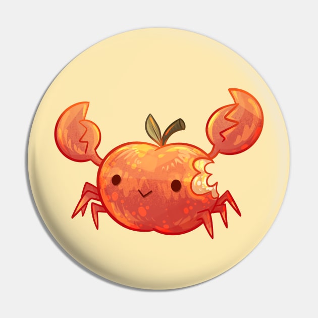 Crab Apple Food Pun Pin by Claire Lin