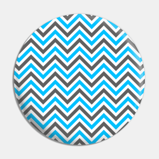 Zigzag Lines - Grey Blue Sky Pin