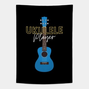 Ukulele Player Blue Ukulele Tapestry