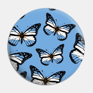 Argentina Flag Butterfly Pattern Pride of Argentina Football Pin