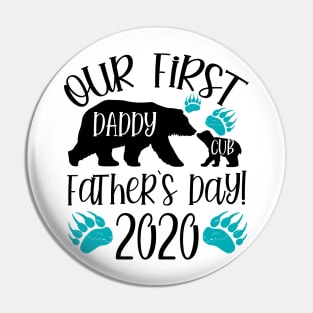 First Fathers Day Daddy And Baby Bear Matching Pin