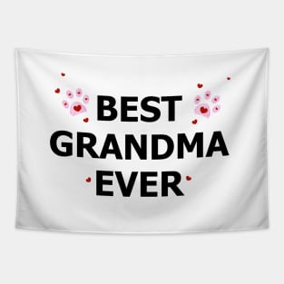 Best Grandma Ever text Tapestry