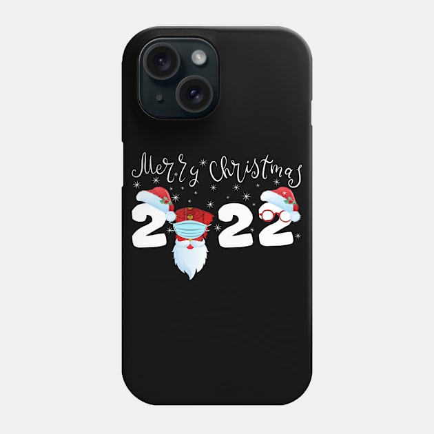 Christmas 2022 Quarantine Christmas Santa Face Mask Phone Case by PaulAksenov