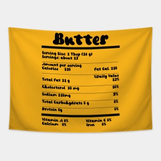 Butter Nutrition Facts Food Calories Holiday Thanksgiving Tapestry