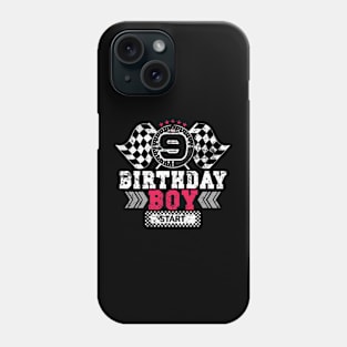 Race Car 9th Birthday Boy Party Racing Car Driver Phone Case