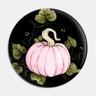 Pink Porcelain Doll Pumpkin Pin