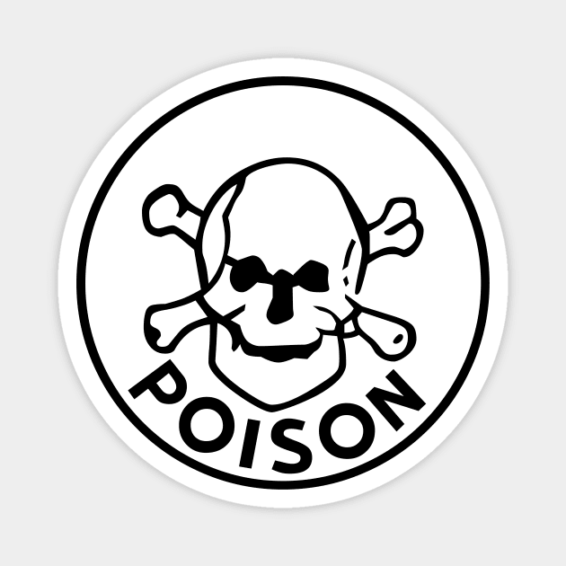 Deadly Elegance - Poison Skull and Crossbones Magnet by Salaar Design Hub