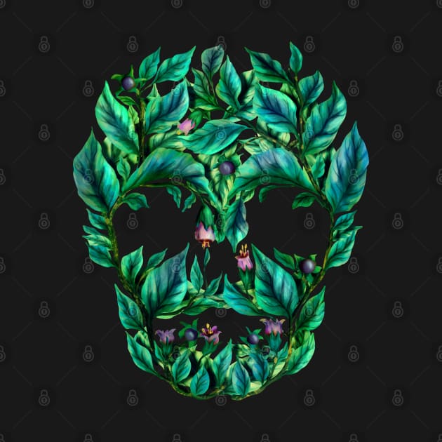 Deadly nightshade skull by Sitenkova