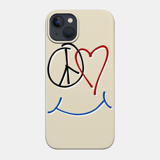 Peace Love Happiness Symbol - Peace - Phone Case