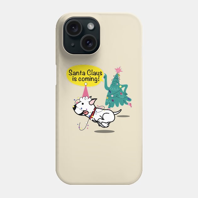 Naughty Dog And Christmas Tree | Funny Christmas 2022 Phone Case by i am Cuta