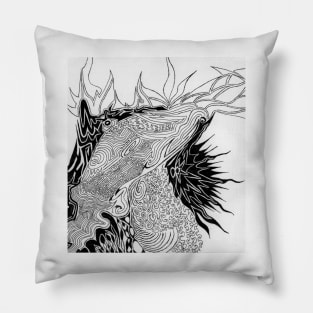 Flowing ink energy Pillow