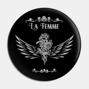 La Femme - snake and rose Pin