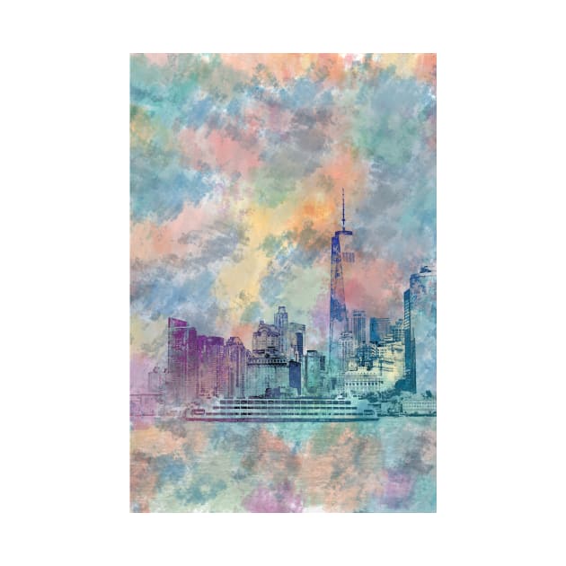 Governors Island (Watercolor) by goldstreet