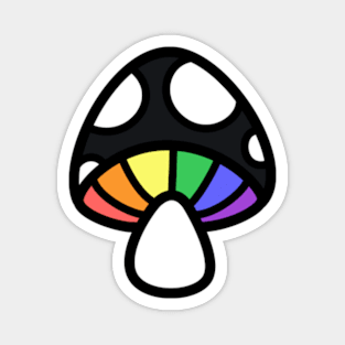 Rainbow Mushroom Discrete Pride Flag Magnet