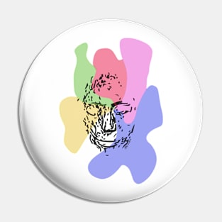 Rainbow face Pin