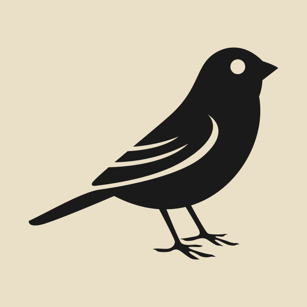 Black canary bird by keenkei