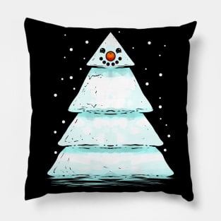 Christmas Tree Shaped Snowman For Christmas Pillow