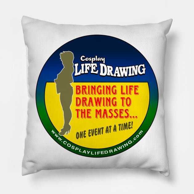 Cosplay Life Drawing Slogan Pillow by pbdotman