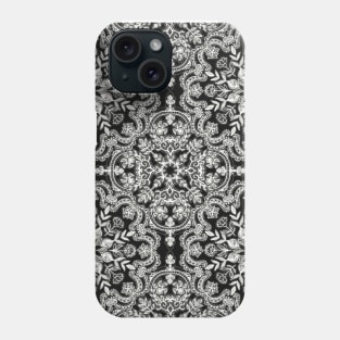 Black & White Folk Art Pattern Phone Case