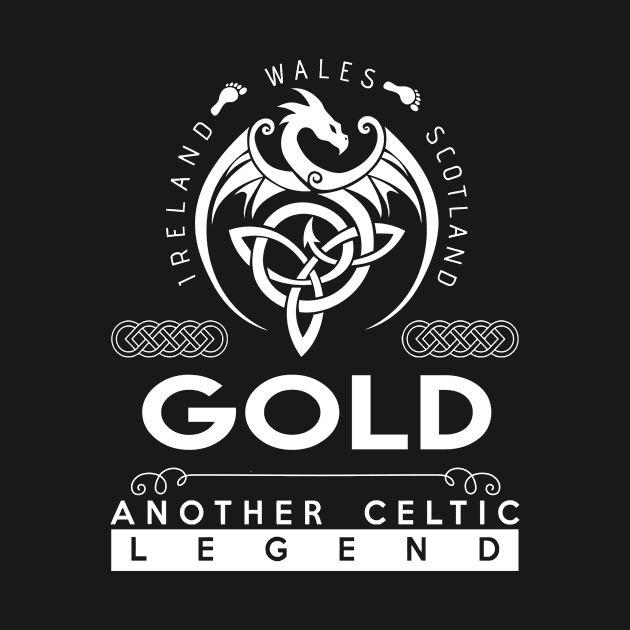 Gold Name T Shirt - Another Celtic Legend Gold Dragon Gift Item by harpermargy8920