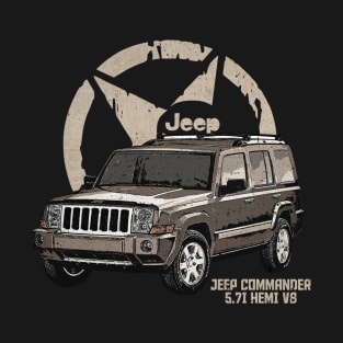 Jeep Commander 57i HEMI V8 JEEP White Star T-Shirt