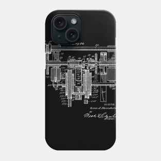 Automatic Bowling Machine Vintage Patent Drawing Phone Case