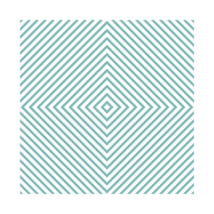 Diamond Pattern | Geometric | Turquoise Mint White T-Shirt