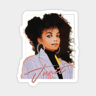 Janet  / 80s Aesthetic Original Fan Design Magnet