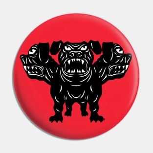 Cerberus the 3 Headed Hell Hound Pin