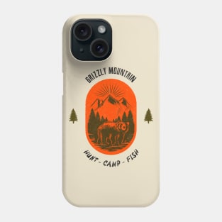 Grizzly Mountain Hunt Camp Fish - Red Phone Case