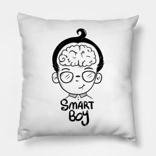 smart boy t shirt , brain boy t shirt , boy gift Pillow