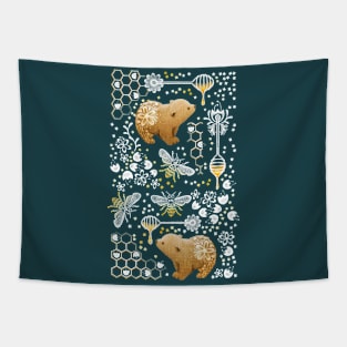 Bear-y Beautiful Honeybee Garden Tapestry