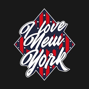 American National Flag I Love New York - Patriotic Souvenir T-Shirt